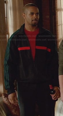Coach's track jacket with red stripe on New Girl