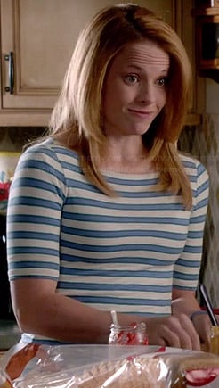 Daphne's blue and green striped top on Switched at Birth