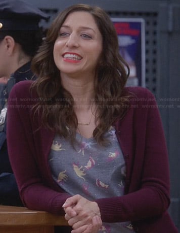 Gina’s grey cat tee on Brooklyn Nine-Nine