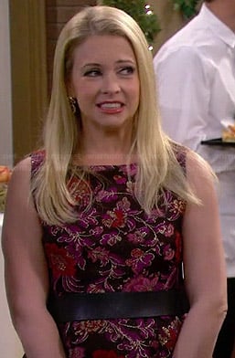 WornOnTV: Mel’s purple floral embroidered dress on Melissa and Joey ...