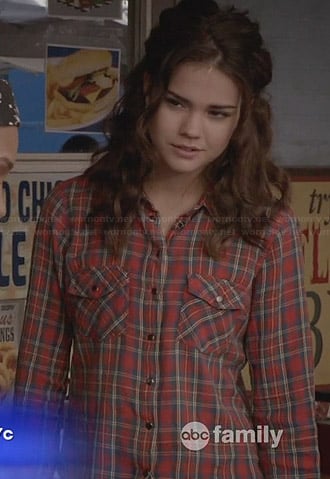 Callie's red plaid shirt on The Fosters