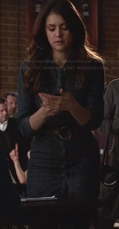 Elena's denim shirtdress on The Vampire Diaries