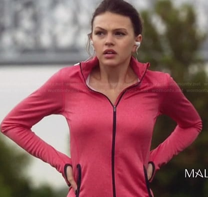 Emery’s pink running jacket on Star-Crossed