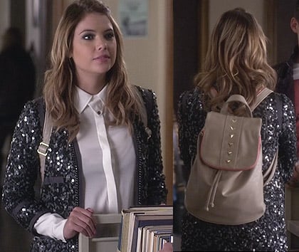Hanna's grey sequin jacket on Pretty Little Liars