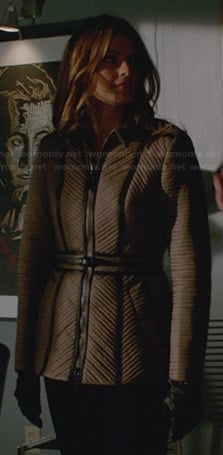 Kate’s tan ribbed jacket on Castle