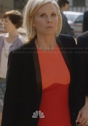 Kristina’s orange colorblock dress on Parenthood