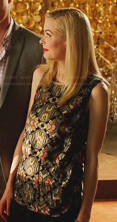 Lemon's geometric patterned embroidered top on Hart of Dixie