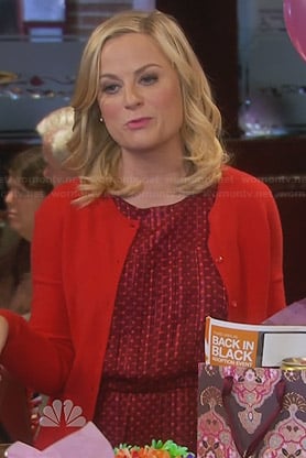 Leslie's red polka dot dress on Parks and Recreation