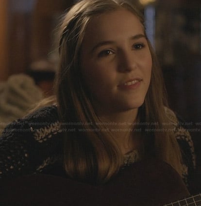 Maddie's striped knit sweater on Nashville