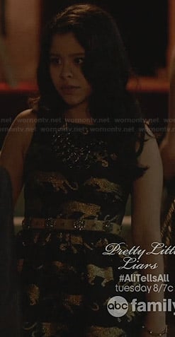 Mariana’s black and gold panther dress on The Fosters