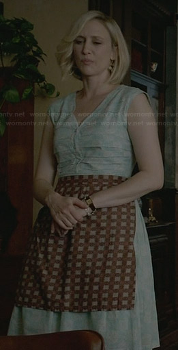 Norma's mint green floral dress on Bates Motel