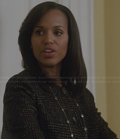 Olivia’s brown checked jacket on Scandal