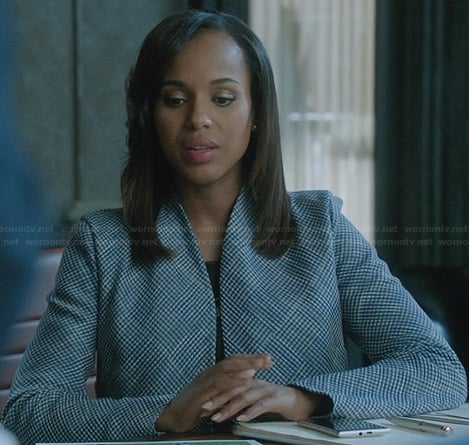 Olivia's checked jacket on Scandal