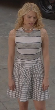 Quinn's grey striped dress on Glee