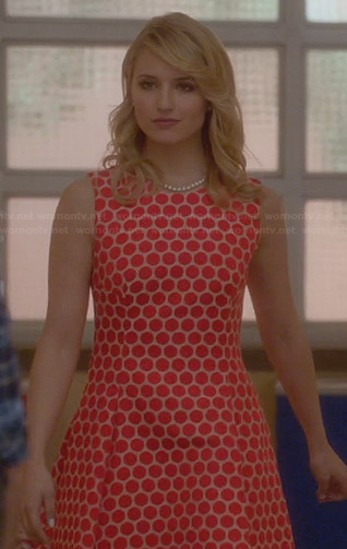 Quinn’s red polka dot dress on Glee