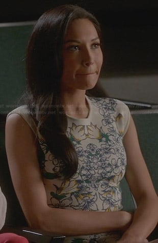 Santana's white floral dress on Glee