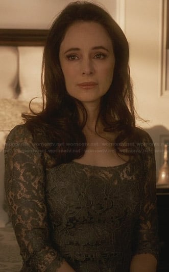 Victoria's grey lace dress on Revenge