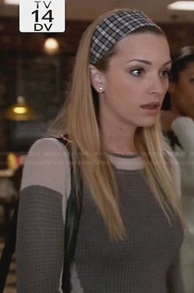 Whitney's grey and white sweater on Twisted