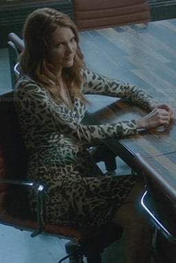 Abby’s leopard print dress on Scandal