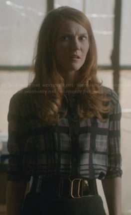 Abby's grey plaid shirt on Scandal