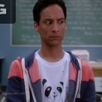 Abed’s white panda tshirt on Community