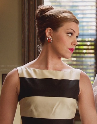AnnaBeth's black and white striped dress on Hart of Dixie