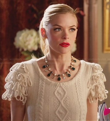 Lemon's white cable knit sweater on Hart of Dixie