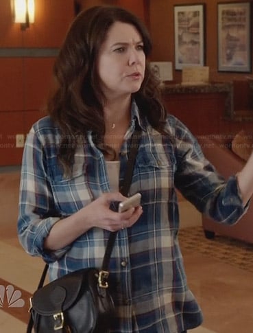 Sarah's blue plaid shirt on Parenthood