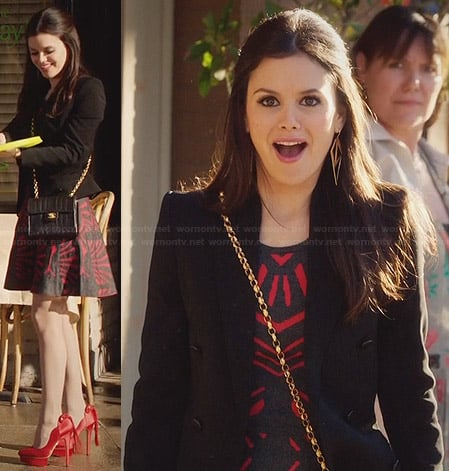 Zoe's red and black patterned dress on Hart of Dixie