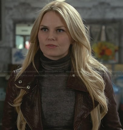 Emma's burgundy leather jacket on Once Upon a Time