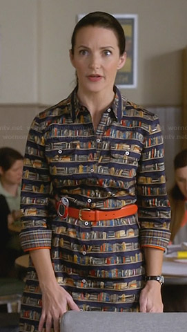 Ginny's book print shirtdress on Bad Teacher