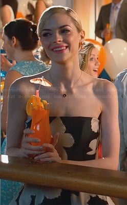 Lemon's black and white strapless dress on Hart of Dixie