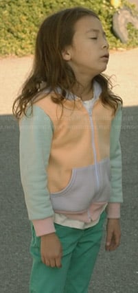 Lily’s pastel colorblock hoodie on Modern Family