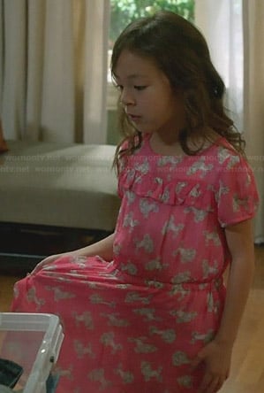 Lily’s pink poodle print dress on Modern Family