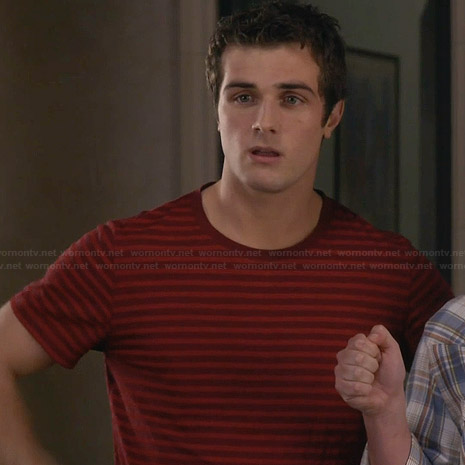 Matty's red striped t-shirt on Awkward