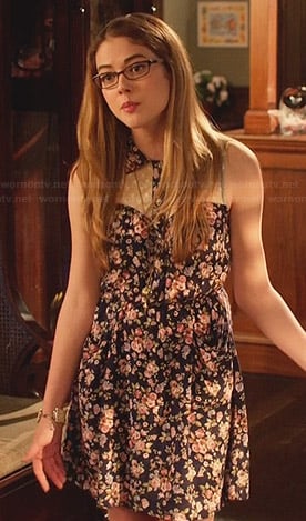 Rose's floral lace inset shirtdress on Hart of Dixie