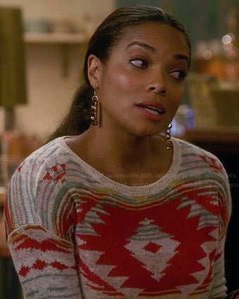 April’s geometric pattern sweater on Mistresses