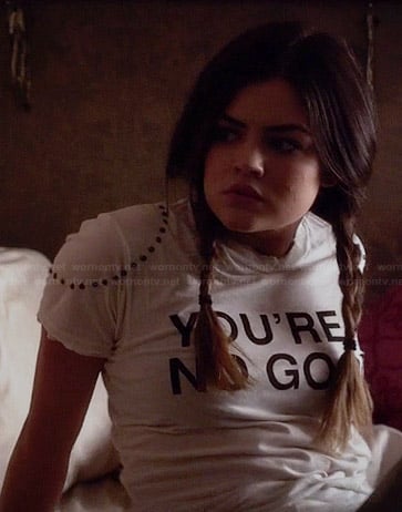 Aria’s “You’re No Good” Tee on Pretty Little Liars