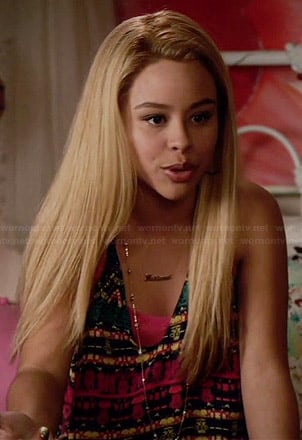 Mariana’s multi-colored print cami on The Fosters