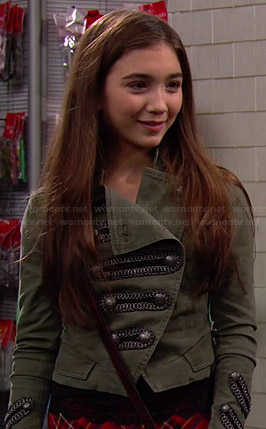 Riley's green military style jacket on Girl Meets World