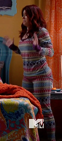 Tamara's multi colored pajamas on Awkward