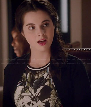 Bay's tropical printed dress on Switched at Birth