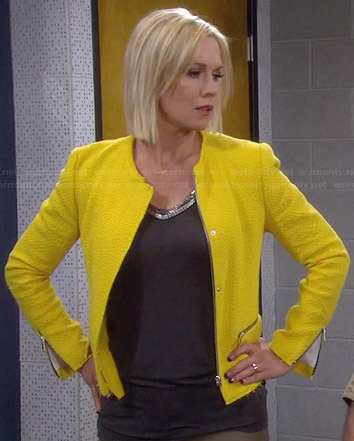 Charlie's yellow tweed jacket on Mystery Girls