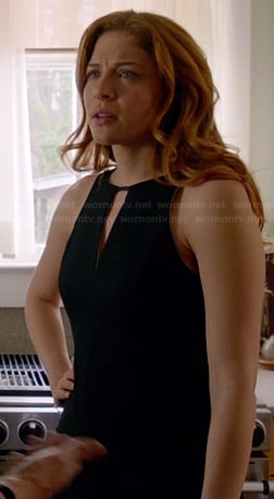 Julia's black keyhole dress at the funeral on Under the Dome