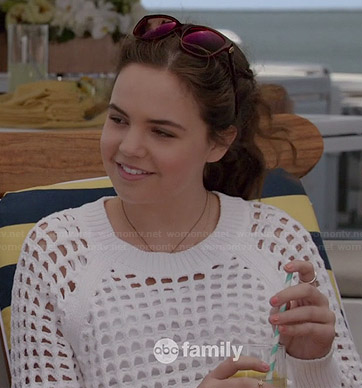 Sophia's white open knit sweater on The Fosters