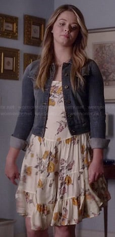 Ali’s cream floral dress on Pretty Little Liars