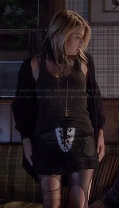 Hanna’s black and white lace up skirt on Pretty Little Liars