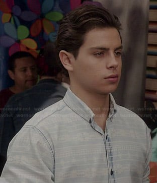 Jesus's printed chambray shirt on The Fosters