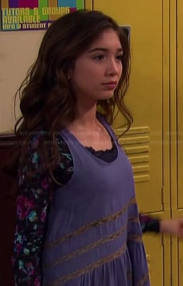 Riley’s purple lace striped dress on Girl Meets World