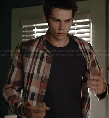 Stiles’s red and black plaid shirt on Teen Wolf